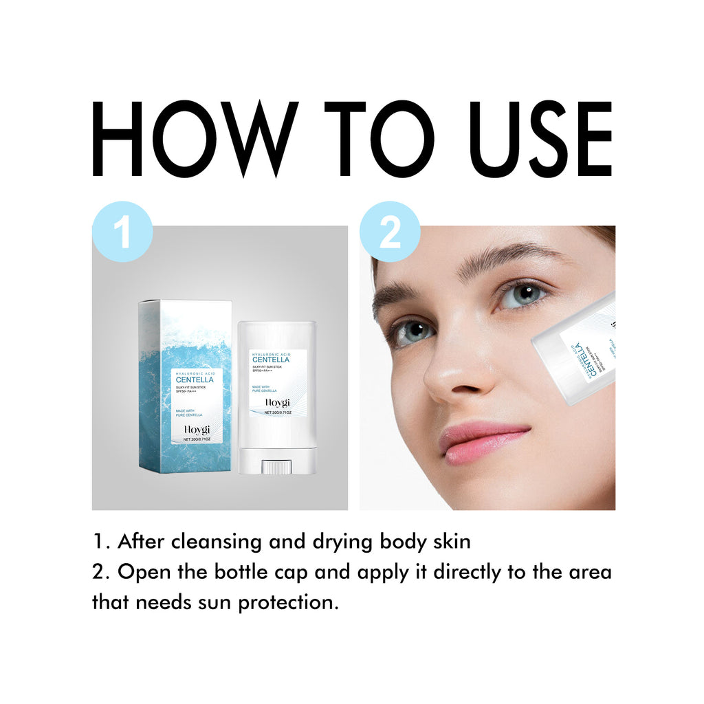 Hoygi Hyaluronic Acid Sunscreen Stick Gentle Moisturizing UV Protection For Sunburned And Reddened Skin by DC-THE CEO