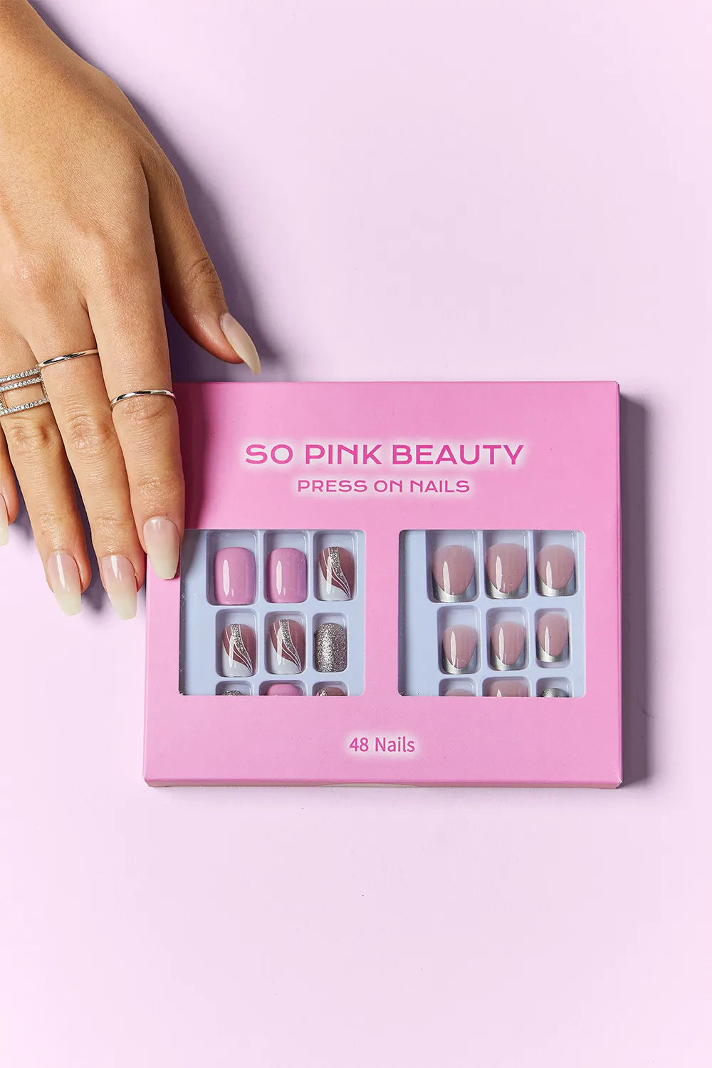 SO PINK BEAUTY Press On Nails 2 Packs by Trendsi