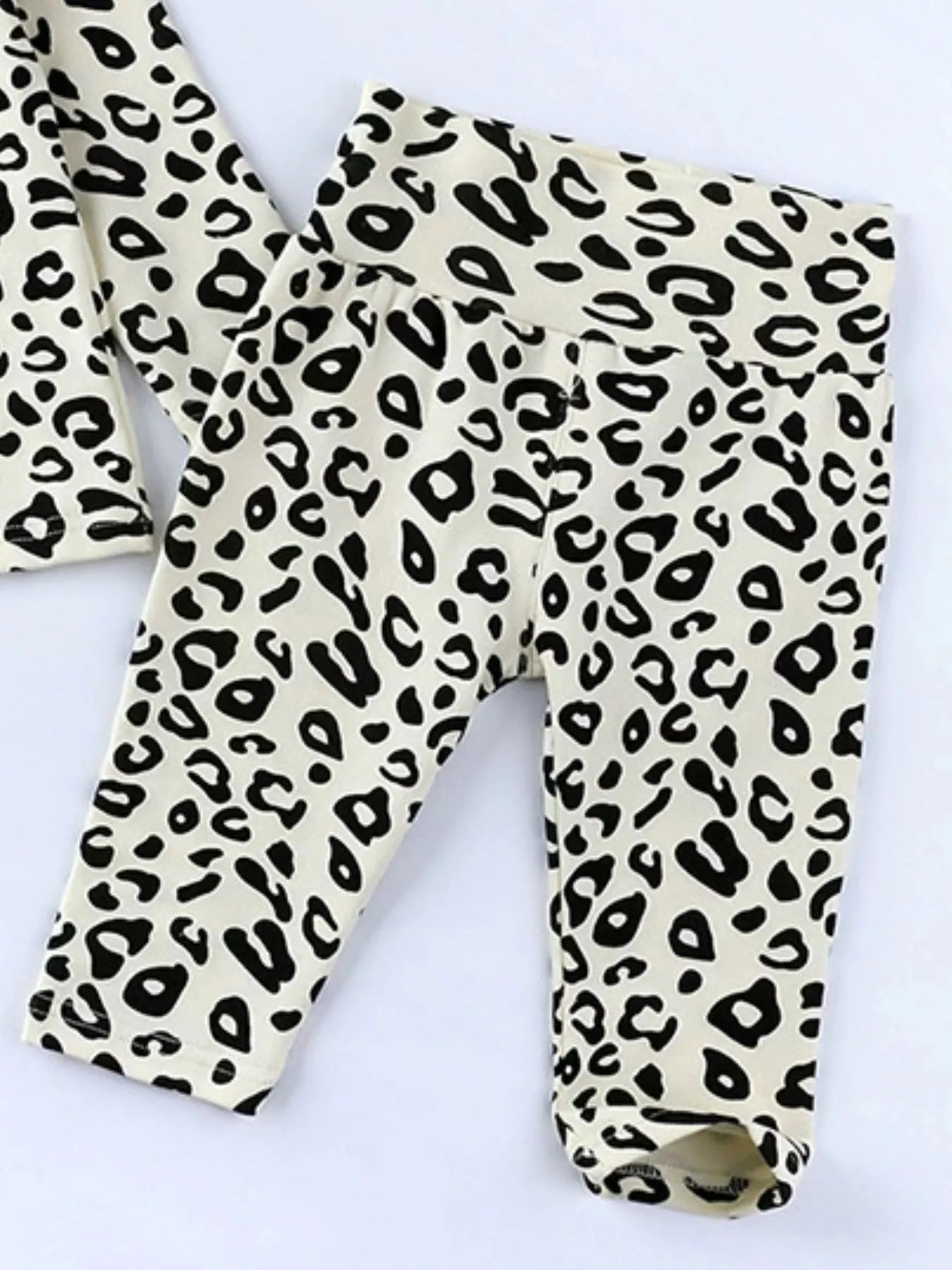Children's Leopard Print Long Sleeve Top and Pants Set by Trendsi