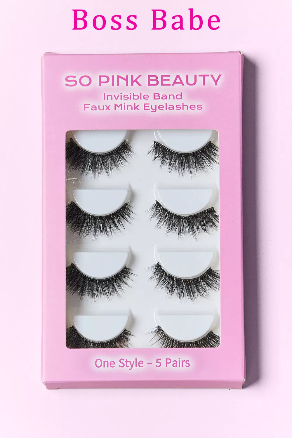 SO PINK BEAUTY Faux Mink Eyelashes 5 Pairs by Trendsi