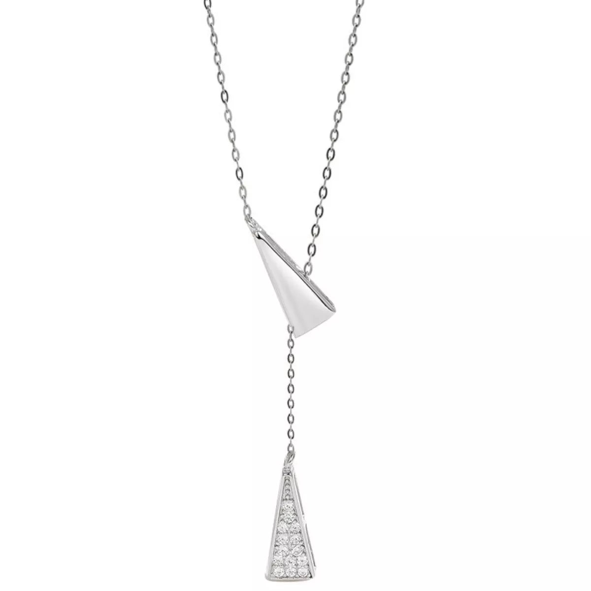 Triangle Pendant Y Necklace by Trendsi