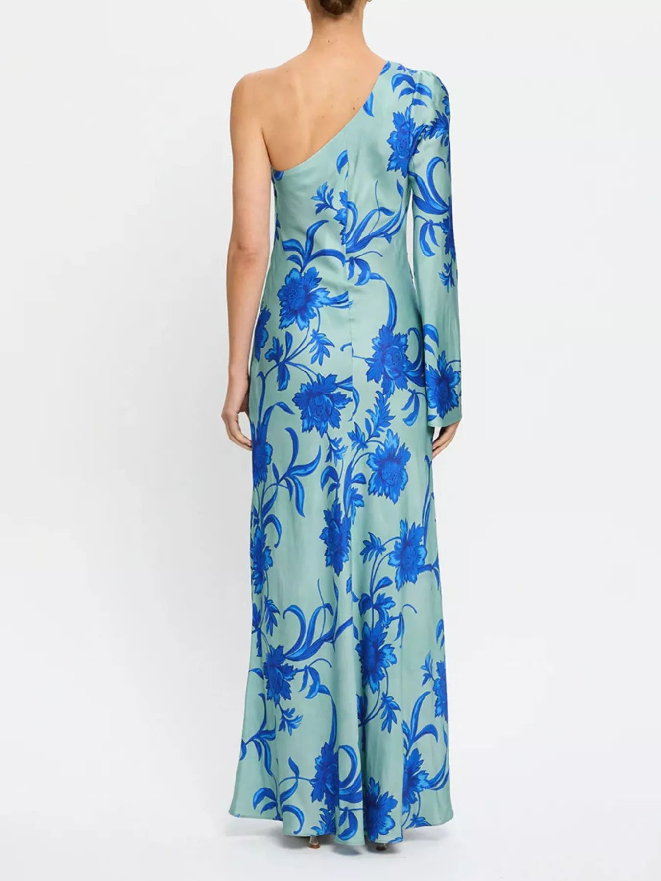Floral Print One-Shoulder Maxi Dress by Trendsi
