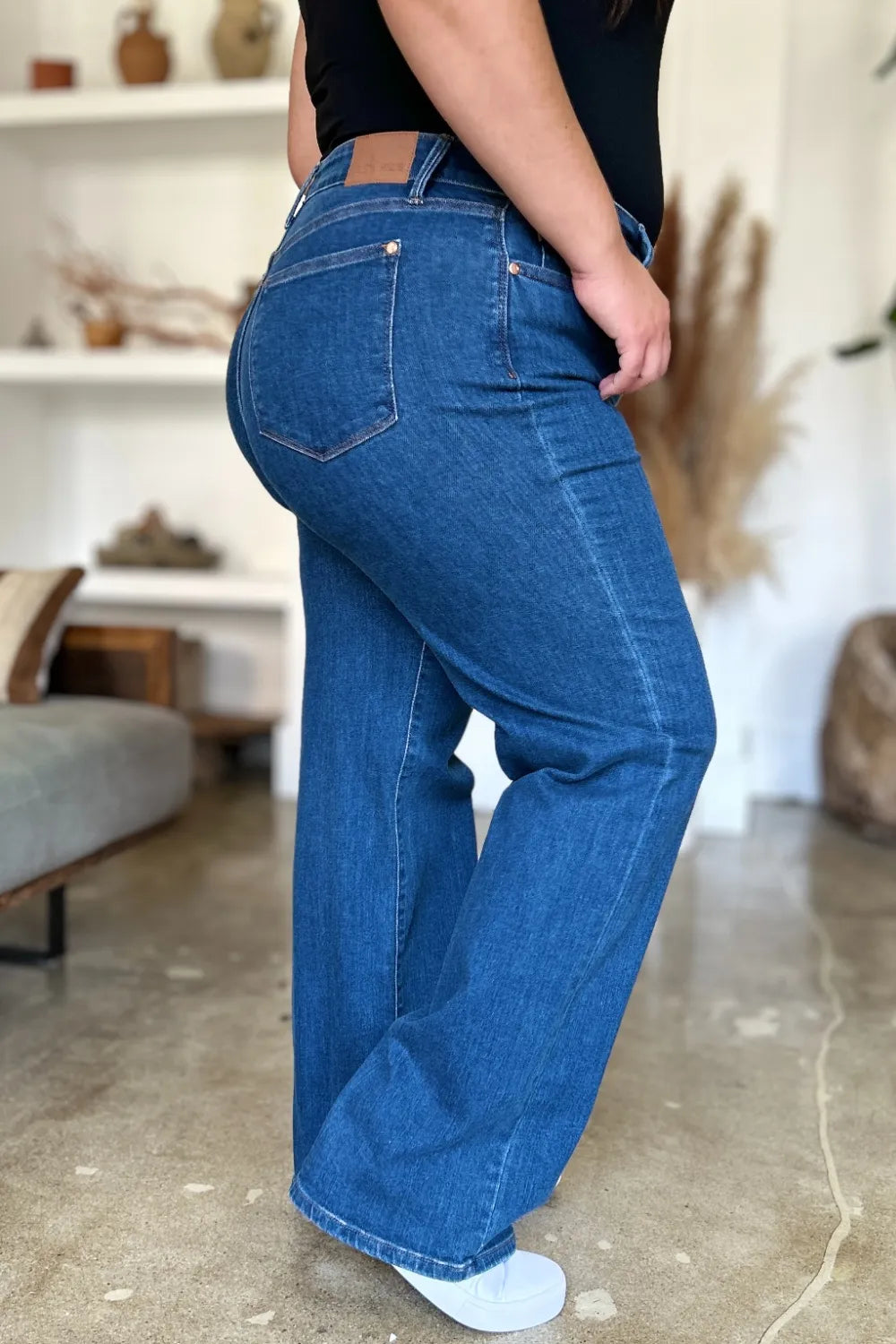 Judy Blue Full Size High Rise Straight Jeans by Trendsi