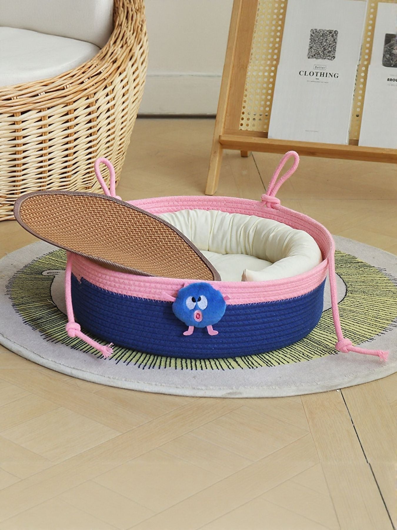 Two-Tone Woven Pet Nest by Trendsi