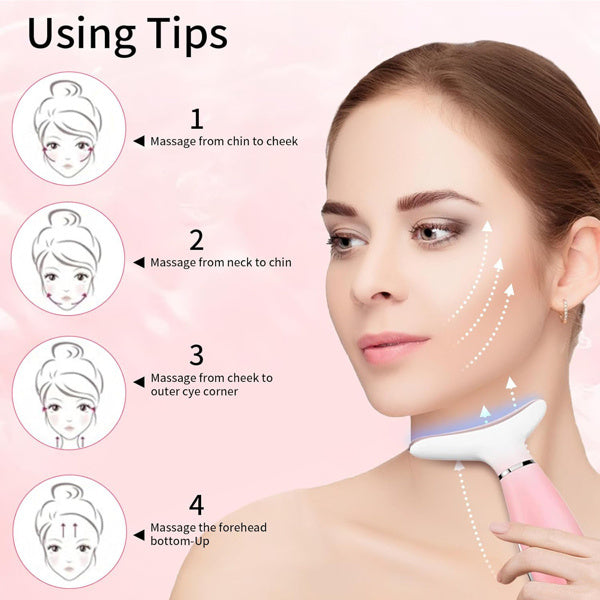 Facial And Neck Massager, Pink Neck Beauty Device by DC-THE CEO