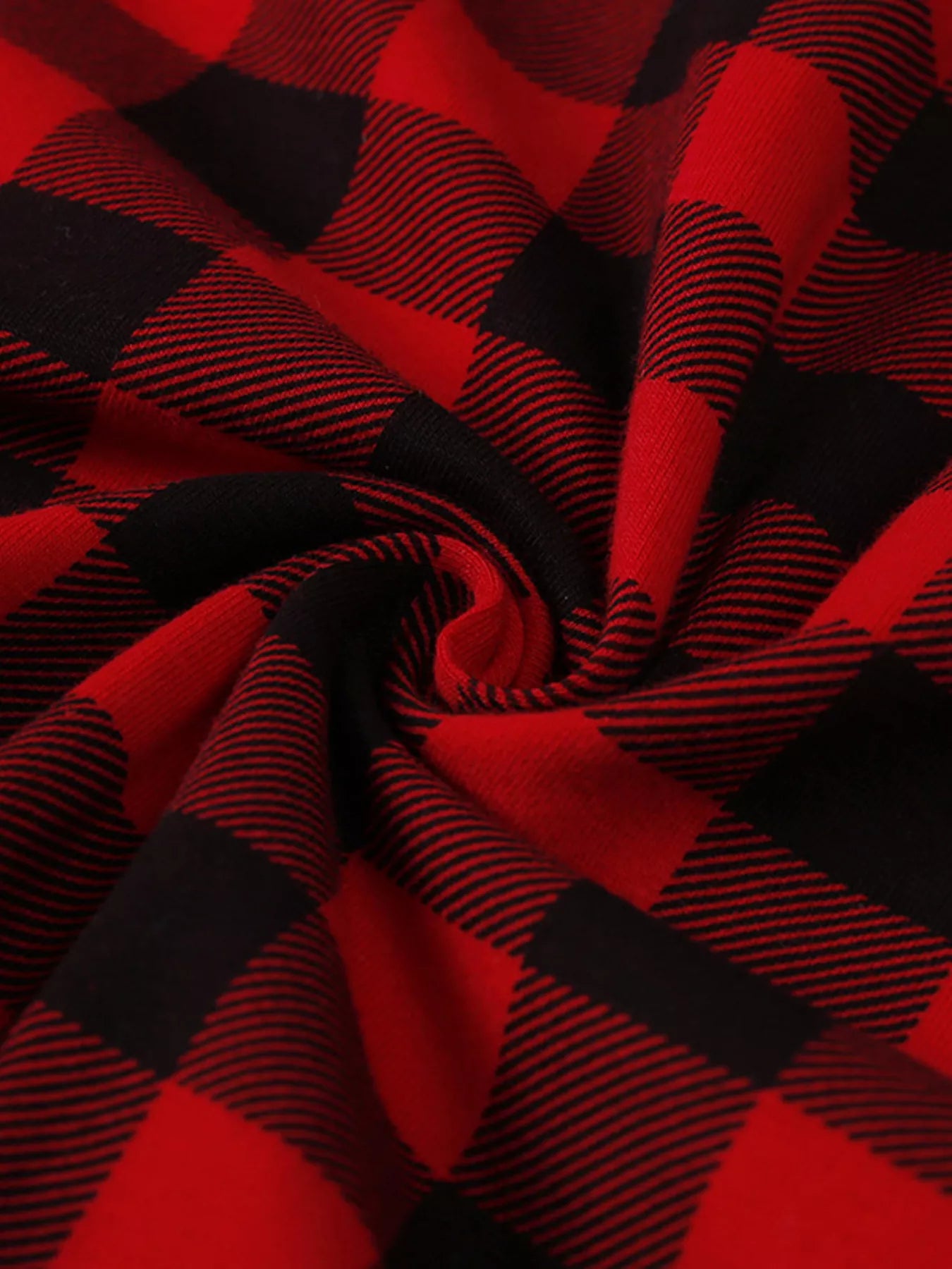 Children's Plaid Ruffle Hem Long Sleeve Dress by Trendsi