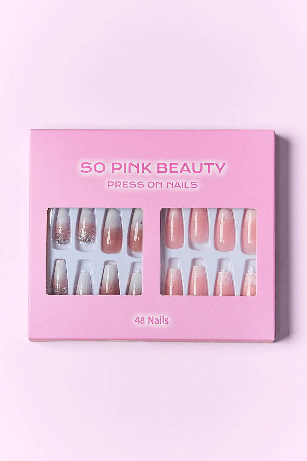 SO PINK BEAUTY Press On Nails 2 Packs by Trendsi