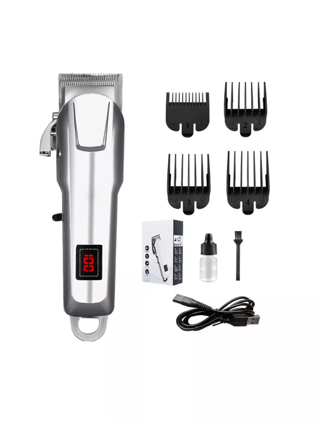 Cordless Hair Clipper with LED Display by Trendsi