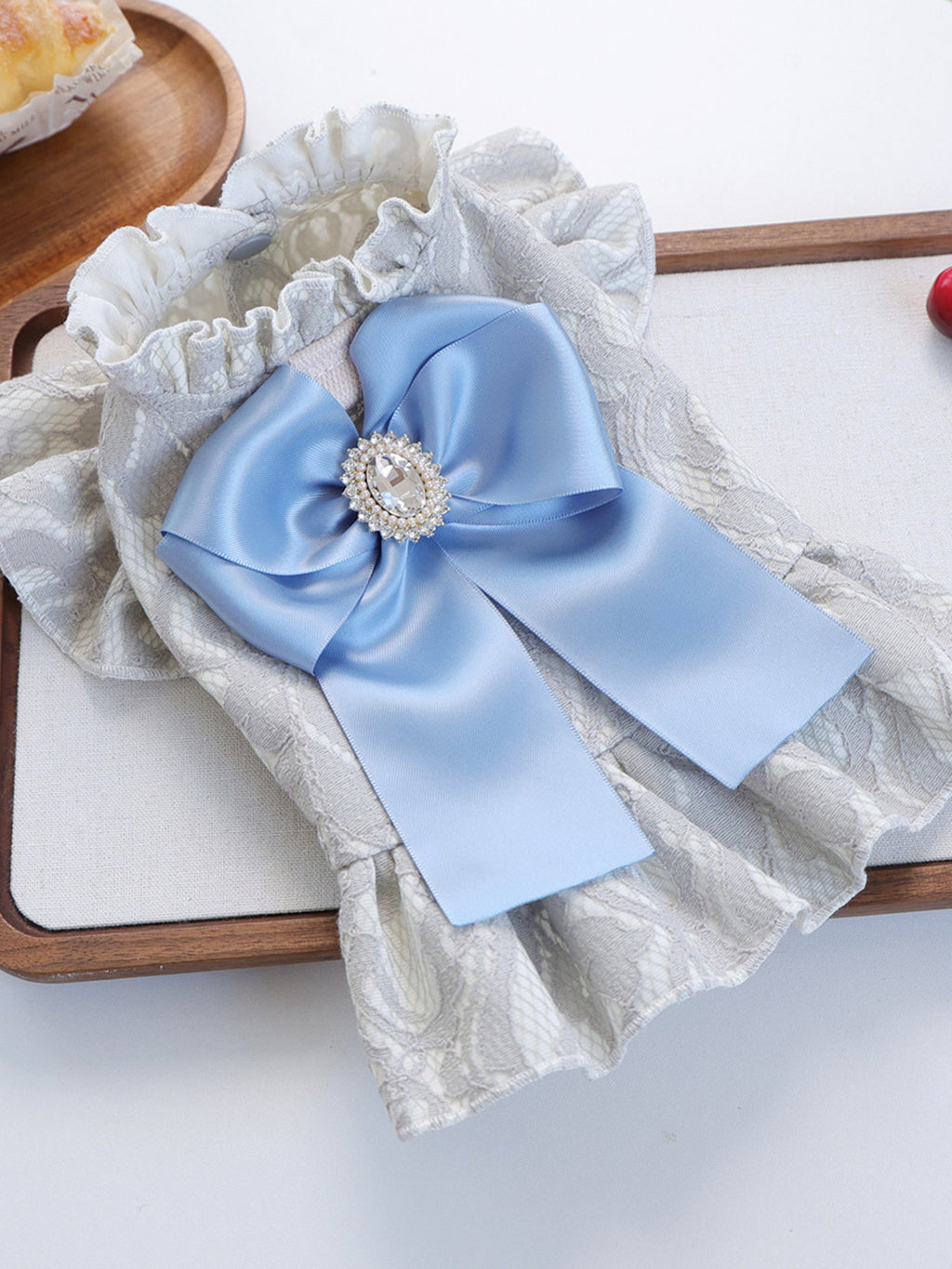 Ruffled Pet Dress with Bow by Trendsi