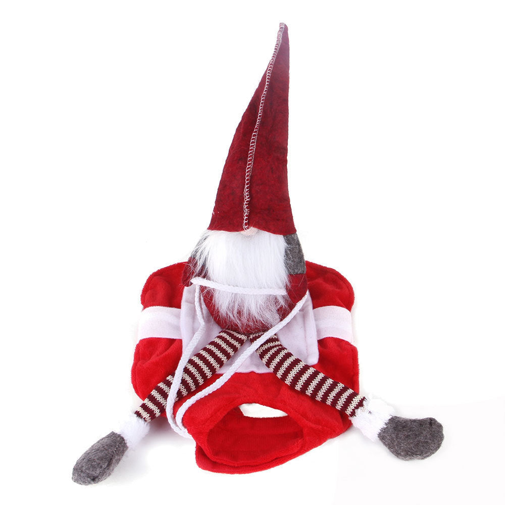 Dog Christmas Clothes Santa Claus Riding Deer by DC-THE CEO