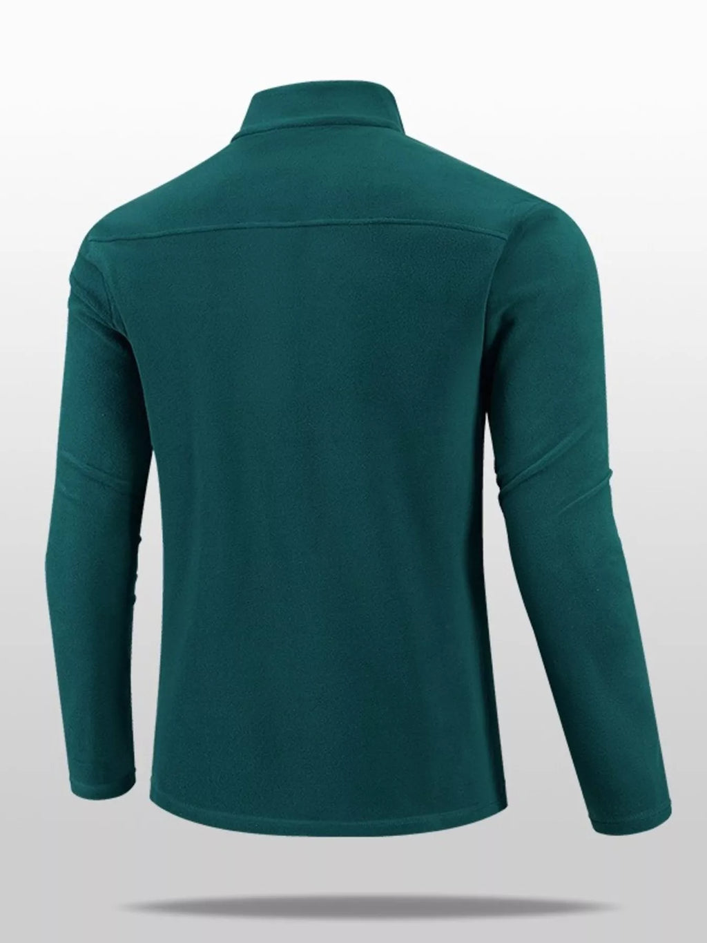Men's Plus Size Quarter Zip Long Sleeve Sweatshirt by Trendsi