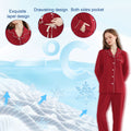 RONGTAI Cotton Womens Pajama Sets Comfy Fall Winter Pajama Set Long Sleeve Sleepwear 2 Pcs Pjs Nightwear S-XXL